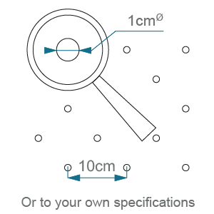 Frosted design dimensions P2
