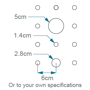 Frosted design dimensions P4