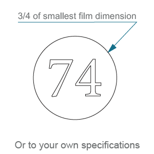 Frosted design dimensions 