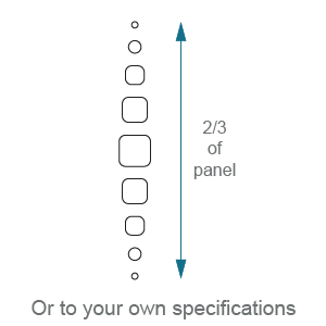 Frosted design dimensions V6